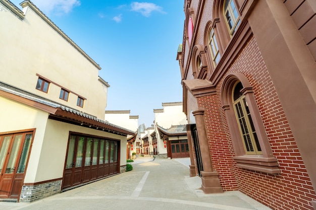 Buildings and hutongs with local characteristics, Hainan Island, China.