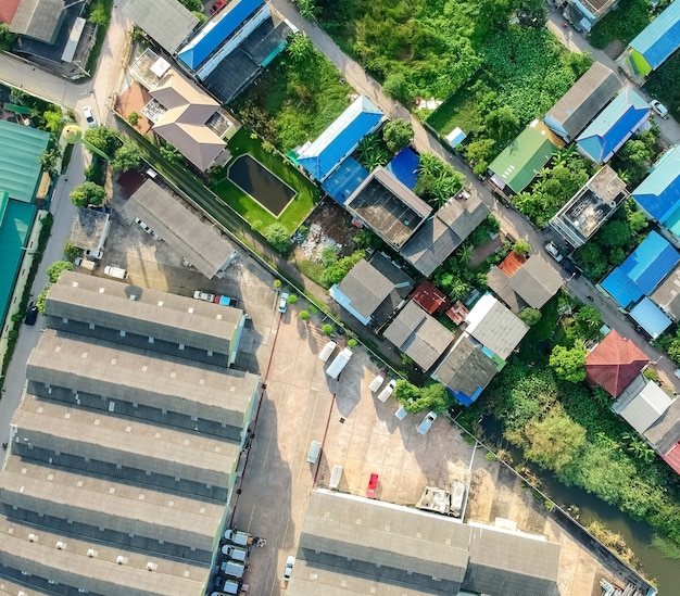 Buildings taken from a high angle