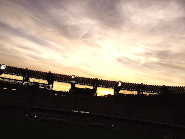 Photo built structure against sunset sky