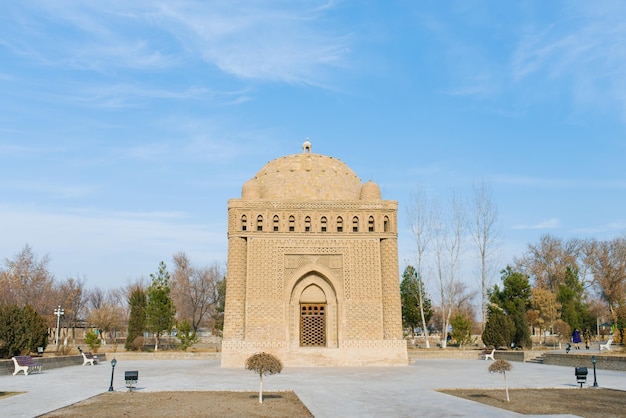 Bukhara Uzbekistan December 2021 Mausoleum of the Samanids on a sunny day in winter