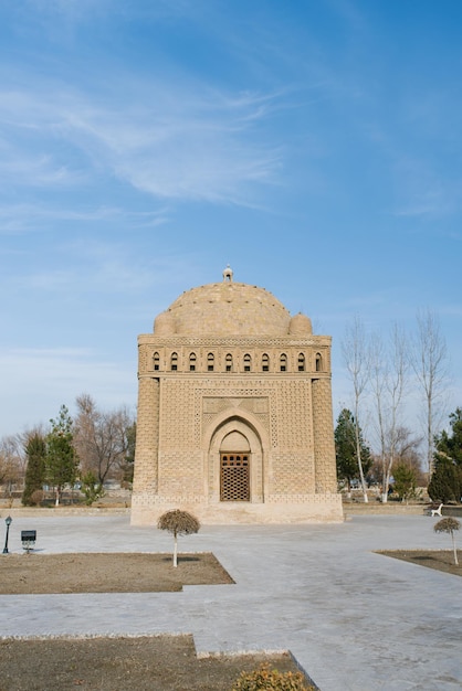 Bukhara Uzbekistan December 2021 Mausoleum of the Samanids on a sunny day in winter