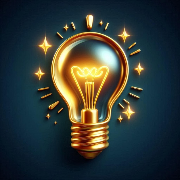 a bulb 3d icon