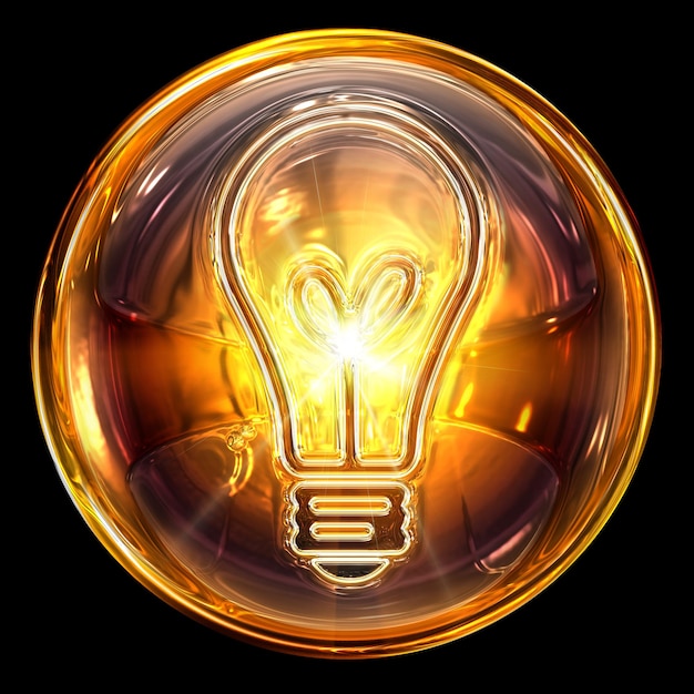 Bulb icon amber