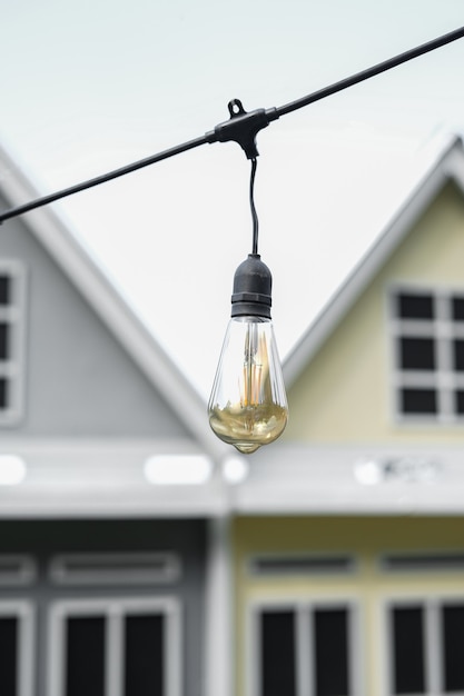 a bulb in the outdoor area