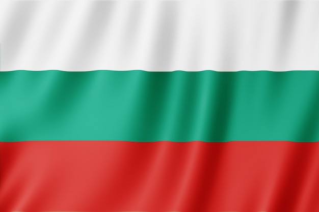 Bulgaria flag waving in the wind.