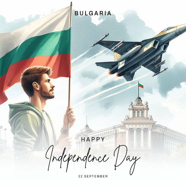 Photo bulgaria independence day event social media post flyer poster banner design