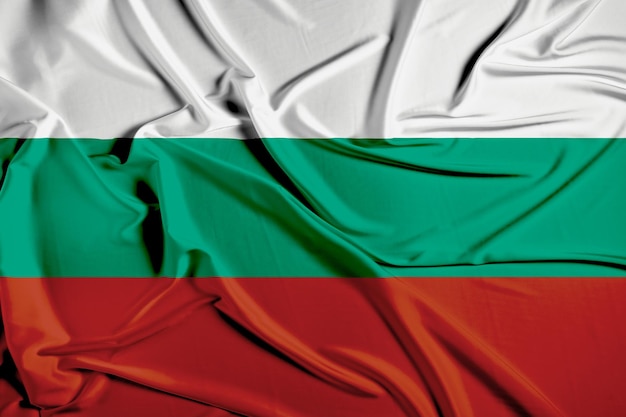 Bulgaria national flag of silk