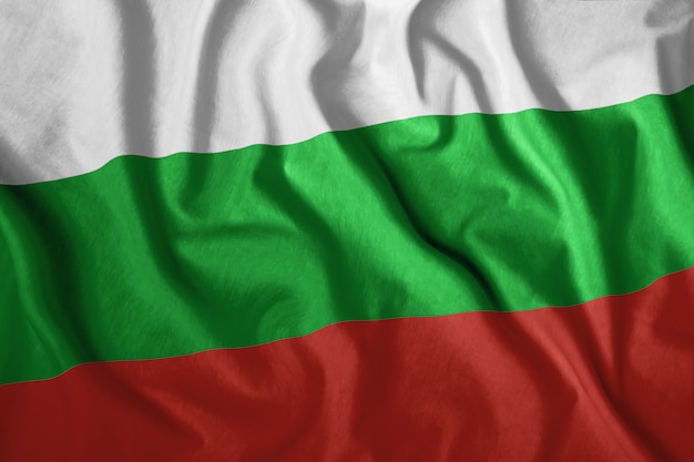 Bulgarian flag blowing in the wind