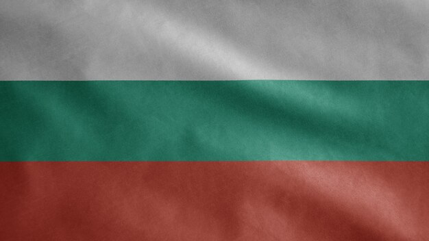 Bulgarian flag waving in the wind