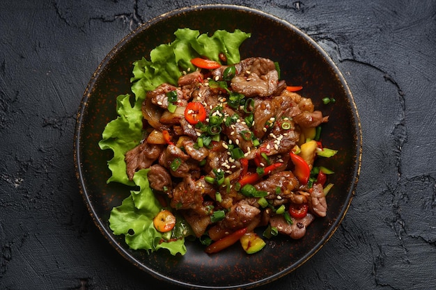 Bulgogi marinated beef barbecue