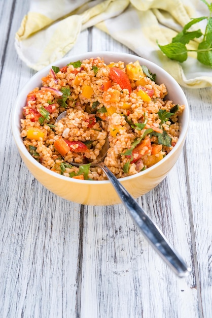 Bulgur Salad with vegetables