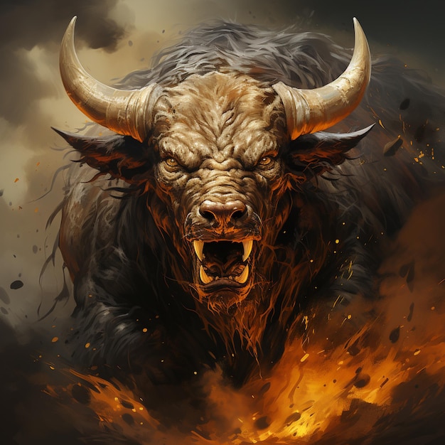 Bull ilustration design