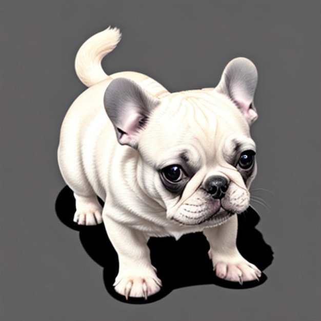 Photo a bulldog is on a black background with a white face