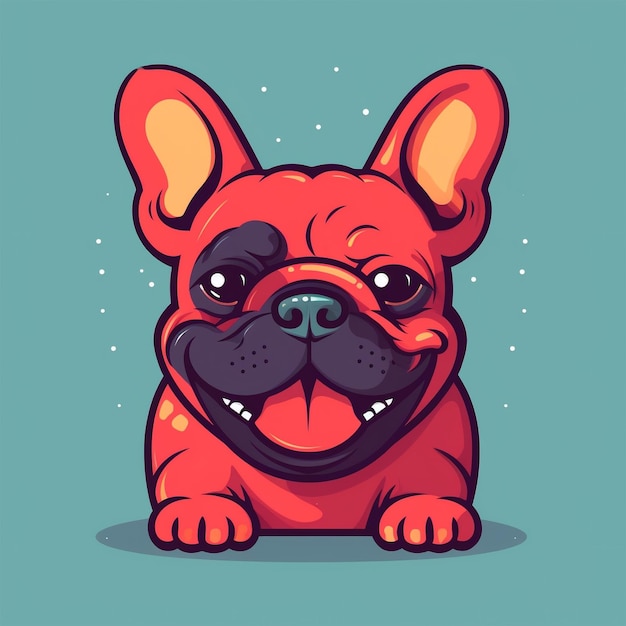 bulldog mascot smiling vector