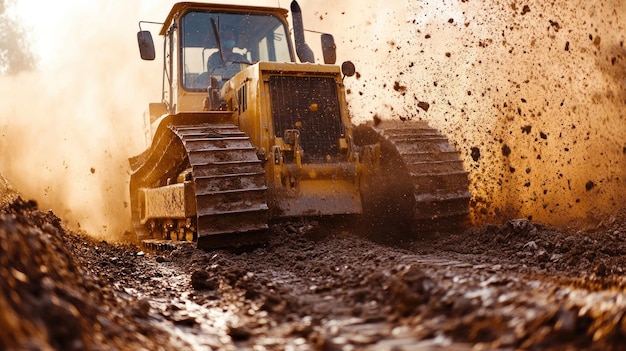 Photo bulldozer in action