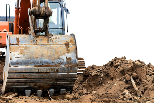 a bulldozer has the word quot on it