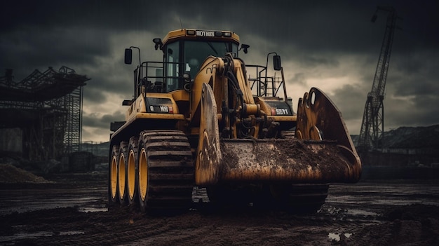 A bulldozer with the numbers 379 on the front.