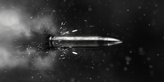 Photo a bullet is exploding out of a bullet casing