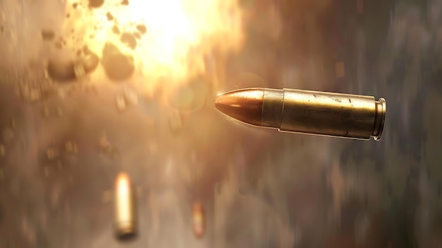 a bullet with a blurred background and a blur of the background