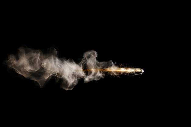 Photo bullet with smoke trail effect