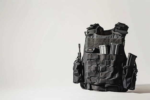 Photo bulletproof vest on white background