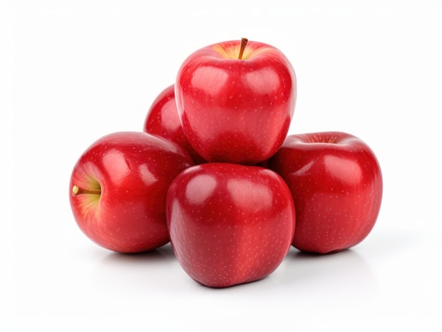 a bunch of apples on white background