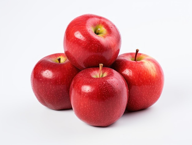 a bunch of apples on white background