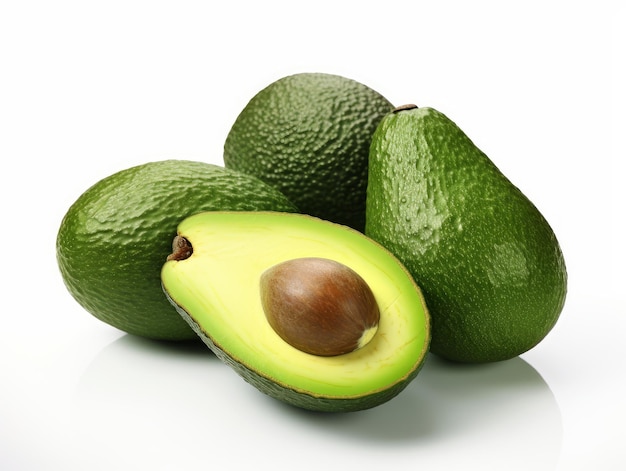 Bunch of avocado isolated on a white background