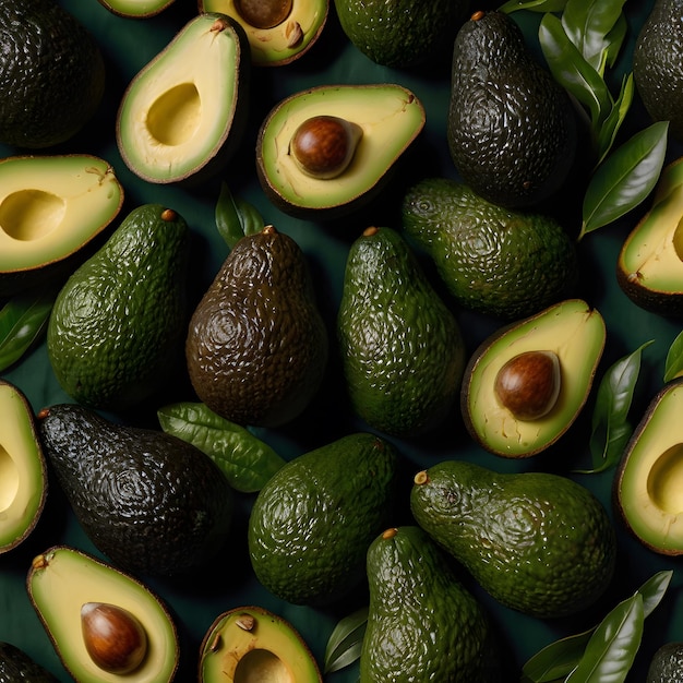 Photo a bunch of avocados are stacked on a table