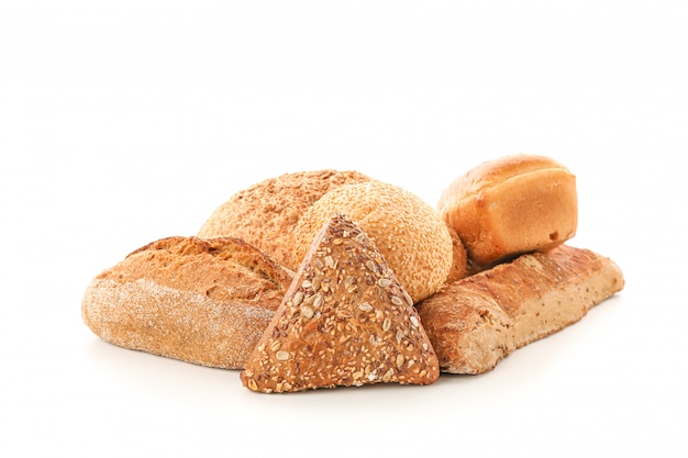 Bunch of bakery products isolated 