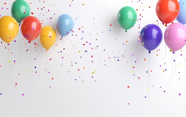 a bunch of balloons with a happy face hanging from the ceiling