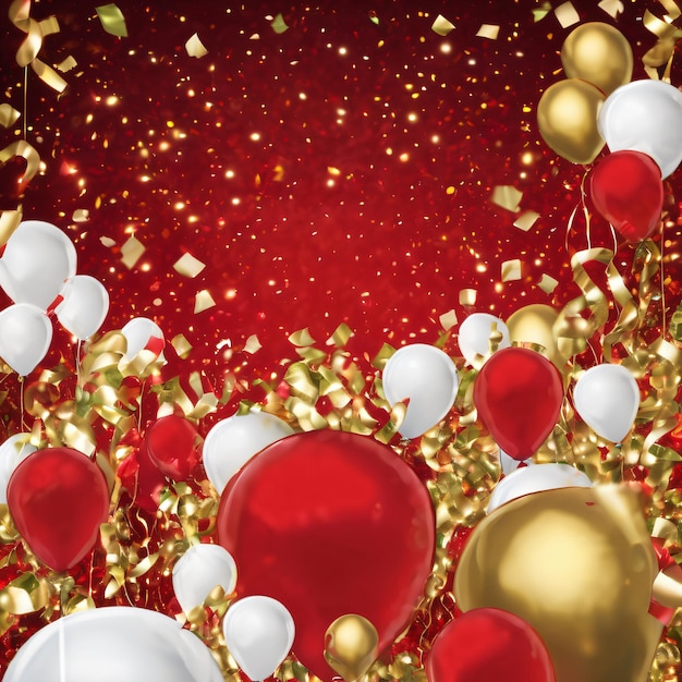 Photo a bunch of balloons with a red background with a red background with a red background