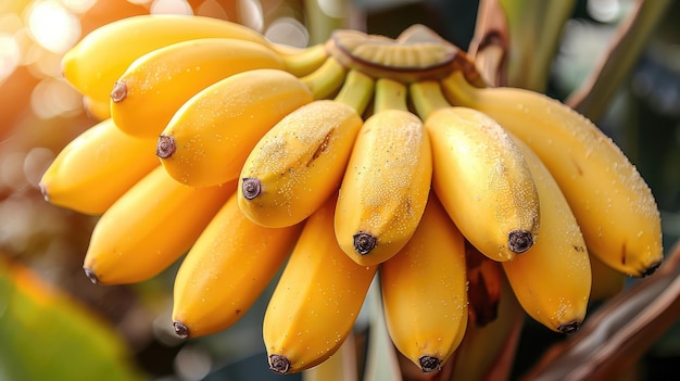 Bunch of banana banana tree background