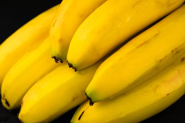 A bunch of bananas closeup