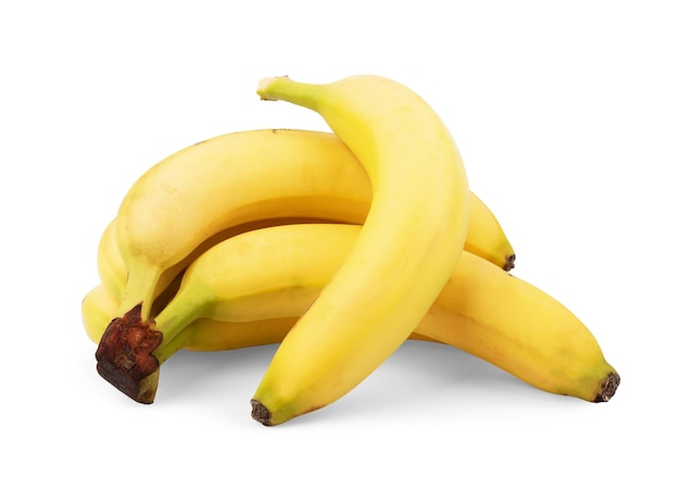 Bunch of bananas isolated on white background with clipping path and full depth of field