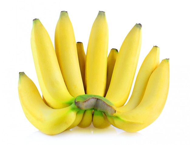 Bunch of bananas isolated on white background