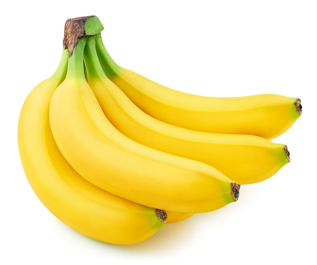 Bunch of bananas isolated with clipping path