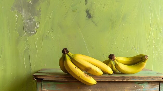 a bunch of bananas with a green background with a green background