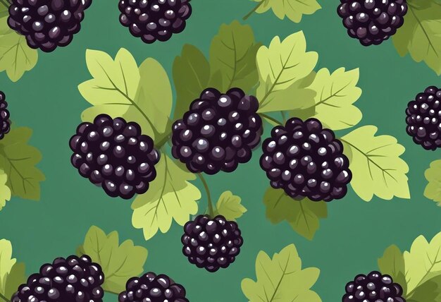 Photo a bunch of berries with leaves that say raspberries