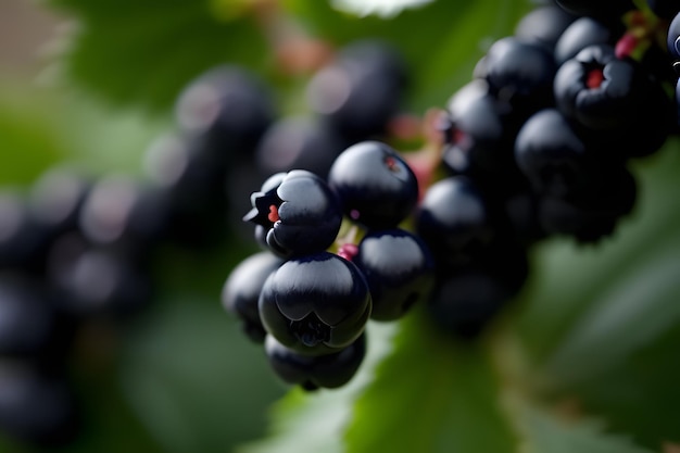 Photo a bunch of black grapes with the word quot b quot on the bottom