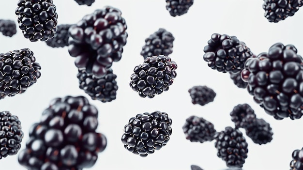 Photo a bunch of blackberries with the word black on them