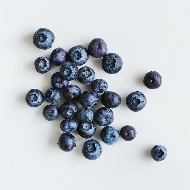 a bunch of blueberries that are on a table