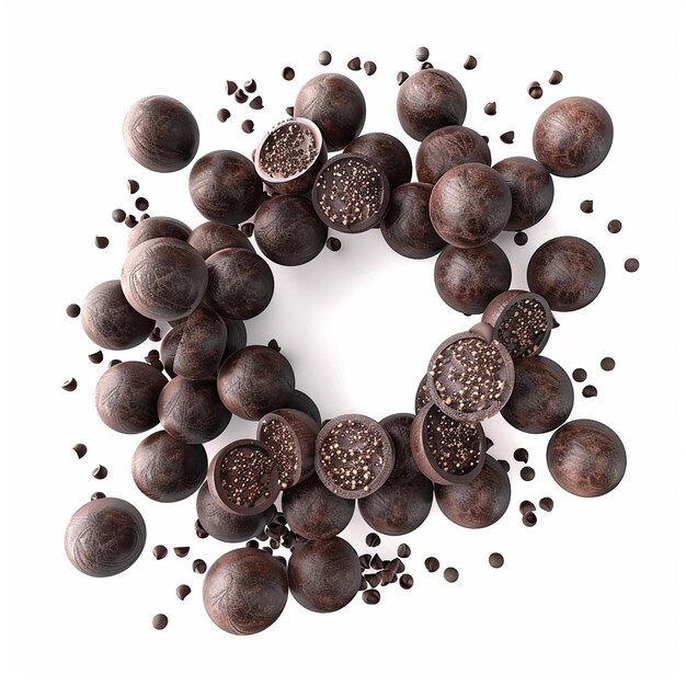 a bunch of chocolates balls that have been sprinkled with chocolate