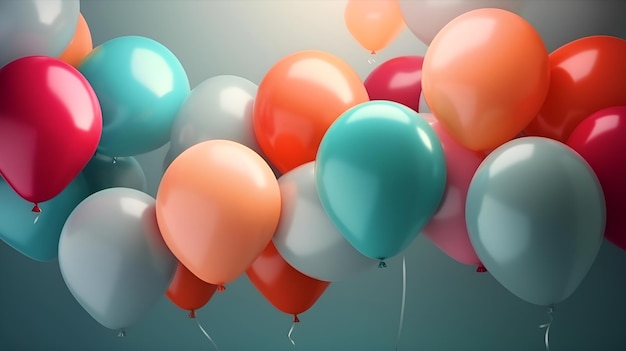 a bunch of colorful balloons background