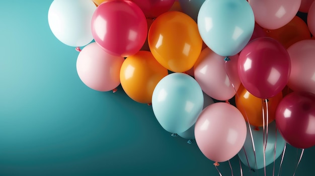 Bunch of colorful balloons background