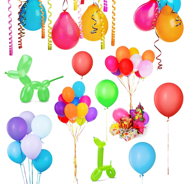 Bunch of colorful balloons