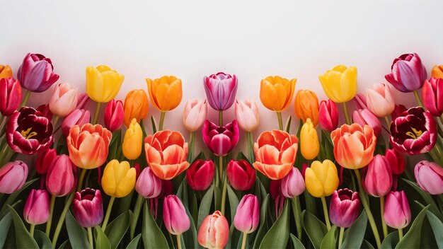 a bunch of colorful flowers with the word tulips on them