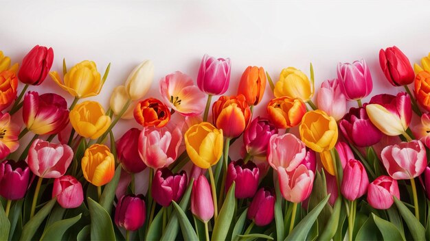 a bunch of colorful flowers with the word tulips on them