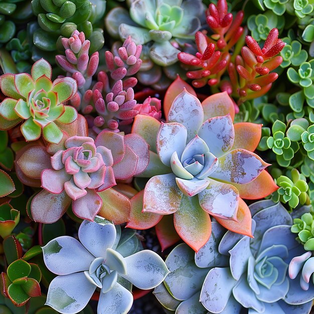 a bunch of colorful plants with the word  succulent  on them