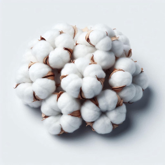 a bunch of cotton is shown with a white background